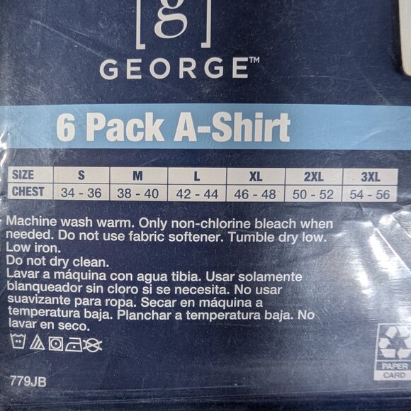 George Ribbed Tank Tops 2 6pks - 12 Tanks Total - Picture 2 of 4